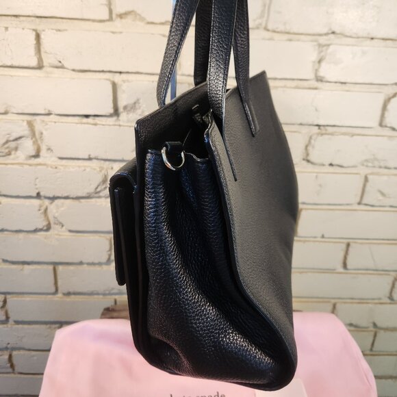 Like New Kate Spade Black Leather Francisa Bridge Place Shoulder Bag Purse - Picture 5 of 13